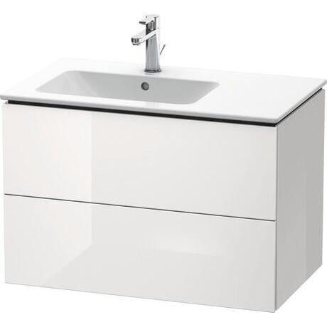 Duravit L-Cube 32" x 22" x 19" White Two Drawer Wall-Mount Vanity Unit (LC629102222)