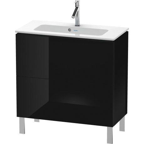 Duravit L-Cube 32" x 28" x 15" Black Two Drawer Floorstanding Vanity Unit (LC667404040)