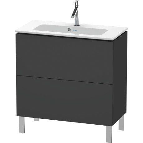 Duravit L-Cube 32" x 28" x 15" Graphite Two Drawer Floorstanding Vanity Unit (LC667404949)