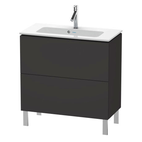 Duravit L-Cube 32" x 28" x 15" Graphite Two Drawer Floorstanding Vanity Unit (LC667408080)