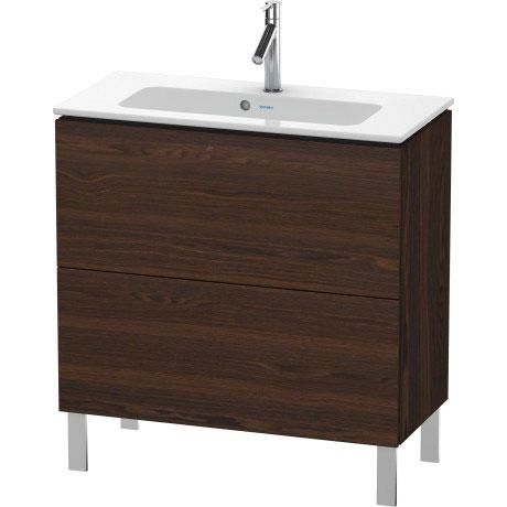 Duravit L-Cube 32" x 28" x 15" Walnut Brushed Two Drawer Floorstanding Vanity Unit (LC667406969)