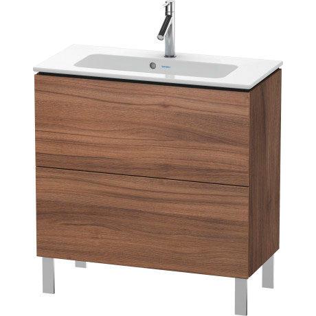 Duravit L-Cube 32" x 28" x 15" Walnut Two Drawer Floorstanding Vanity Unit (LC667407979)