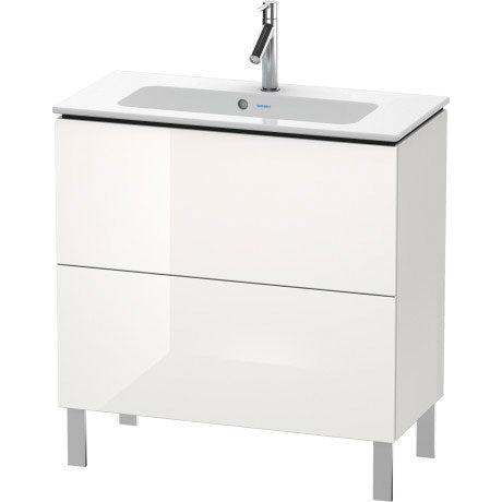 Duravit L-Cube 32" x 28" x 15" White Two Drawer Floorstanding Vanity Unit (LC667402222)