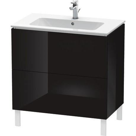 Duravit L-Cube 32" x 28" x 19" Black Two Drawer Floorstanding Vanity Unit (LC662604040)