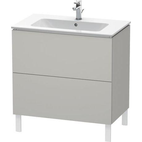 Duravit L-Cube 32" x 28" x 19" Concrete Gray Two Drawer Floorstanding Vanity Unit (LC662600707)