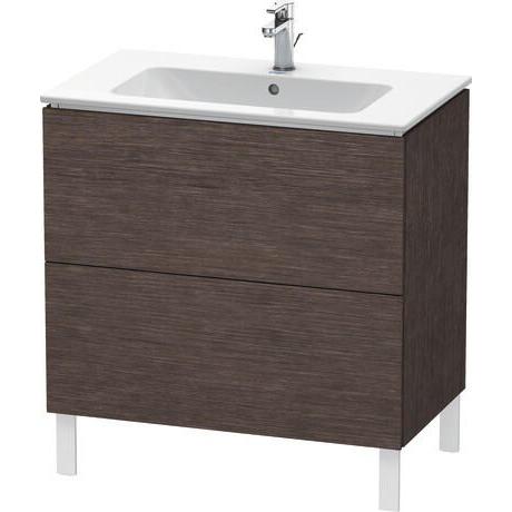 Duravit L-Cube 32" x 28" x 19" Dark Brushed Oak Two Drawer Floorstanding Vanity Unit (LC662607272)