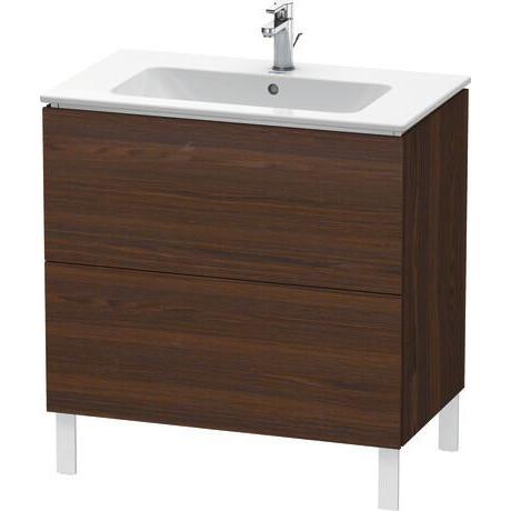 Duravit L-Cube 32" x 28" x 19" Walnut Brushed Two Drawer Floorstanding Vanity Unit (LC662606969)