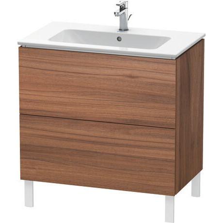 Duravit L-Cube 32" x 28" x 19" Walnut Two Drawer Floorstanding Vanity Unit (LC662607979)