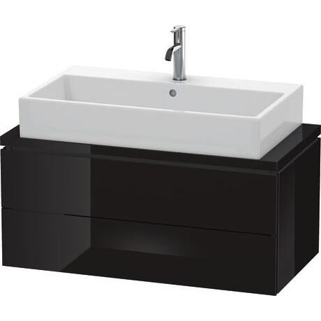 Duravit L-Cube 36" x 16" x 19" Black Two Drawer Vanity Unit for Console (LC580804040)