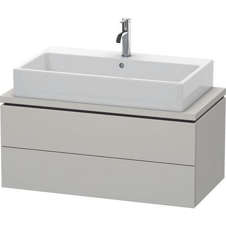 Duravit L-Cube 36" x 16" x 19" Concrete Gray Two Drawer Vanity Unit for Console (LC580800707)