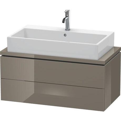 Duravit L-Cube 36" x 16" x 19" Flannel Gray Two Drawer Vanity Unit for Console (LC580808989)