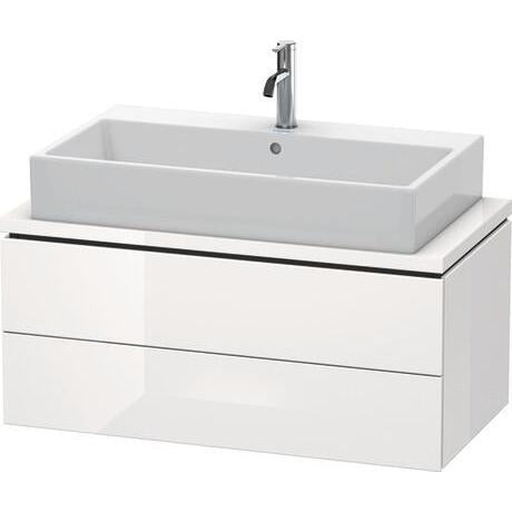 Duravit L-Cube 36" x 16" x 19" White Two Drawer Vanity Unit for Console (LC580802222)