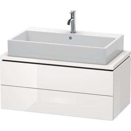 Duravit L-Cube 36" x 16" x 19" White Two Drawer Vanity Unit for Console (LC580808585)