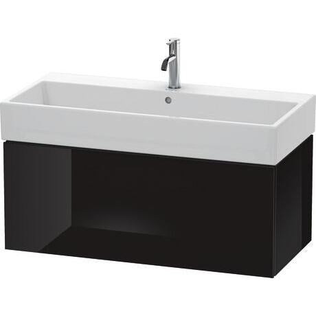 Duravit L-Cube 39" x 16" x 18" Black One Drawer Wall-Mount Vanity Unit (LC617804040)