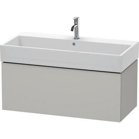 Duravit L-Cube 39" x 16" x 18" Concrete Gray One Drawer Wall-Mount Vanity Unit (LC617800707)