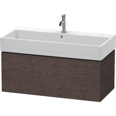 Duravit L-Cube 39" x 16" x 18" Dark Brushed Oak One Drawer Wall-Mount Vanity Unit (LC617807272)