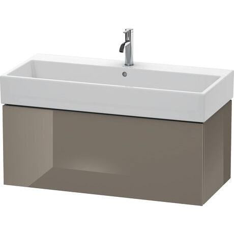 Duravit L-Cube 39" x 16" x 18" Flannel Gray One Drawer Wall-Mount Vanity Unit (LC617808989)