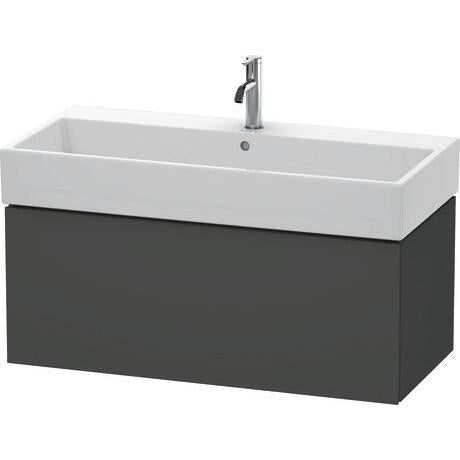 Duravit L-Cube 39" x 16" x 18" Graphite One Drawer Wall-Mount Vanity Unit (LC617804949)
