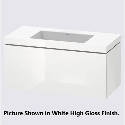 Duravit L-Cube 39" x 20" x 19" Cashmere Oak One Drawer C-Bonded Wall-Mount Vanity Kit (LC6918N1111)