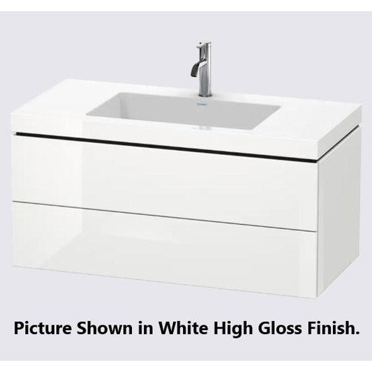 Duravit L-Cube 39" x 20" x 19" Chestnut Dark Two Drawer C-Bonded Wall-Mount Vanity Kit (LC6928O5353)