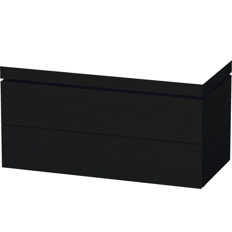 Duravit L-Cube 39" x 20" x 19" Oak Black Two Drawer C-Bonded Wall-Mount Vanity Kit (LC6928N1616)