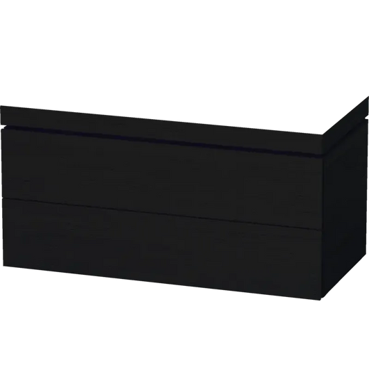 Duravit L-Cube 39" x 20" x 19" Oak Black Two Drawer C-Bonded Wall-Mount Vanity Kit (LC6928N1616)