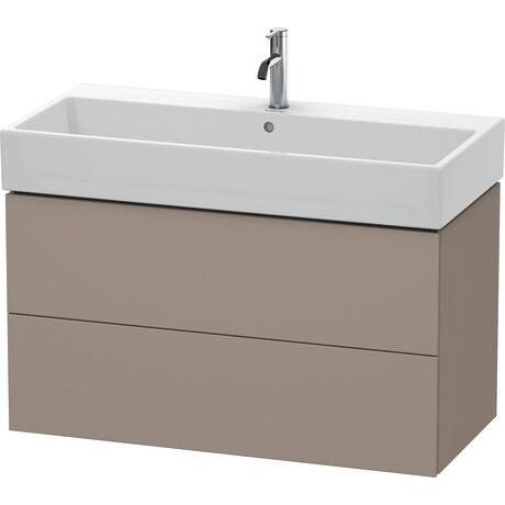 Duravit L-Cube 39" x 21" x 18" Basalt Two Drawer Wall-Mount Vanity Unit (LC627804343)