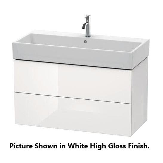 Duravit L-Cube 39" x 21" x 18" Dolomite Gray Two Drawer Wall-Mount Vanity Unit (LC627803838)