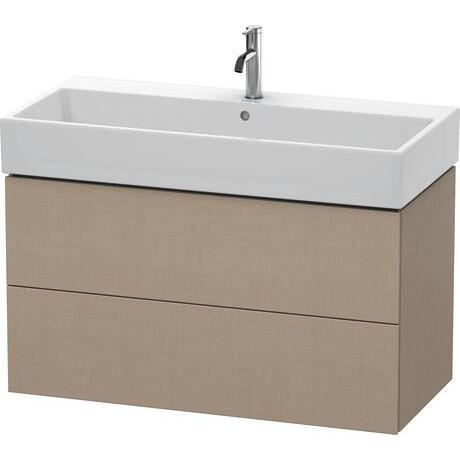 Duravit L-Cube 39" x 21" x 18" Linen Two Drawer Wall-Mount Vanity Unit (LC627807575)
