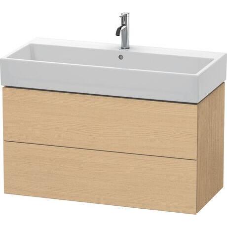 Duravit L-Cube 39" x 21" x 18" Natural Oak Two Drawer Wall-Mount Vanity Unit (LC627803030)