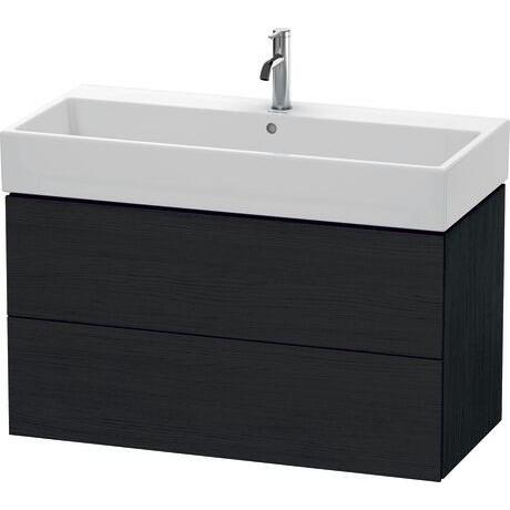 Duravit L-Cube 39" x 21" x 18" Oak Black Two Drawer Wall-Mount Vanity Unit (LC627801616)