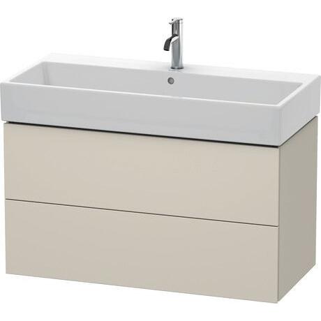 Duravit L-Cube 39" x 21" x 18" Taupe Two Drawer Wall-Mount Vanity Unit (LC627809191)