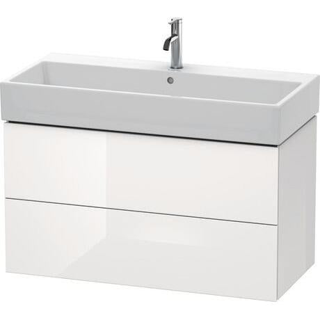 Duravit L-Cube 39" x 21" x 18" White Two Drawer Wall-Mount Vanity Unit (LC627802222)