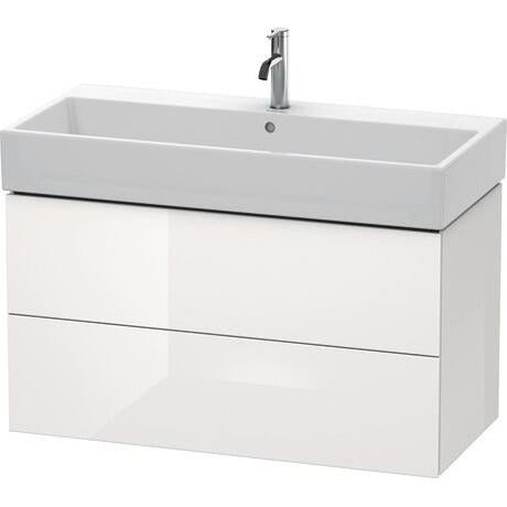 Duravit L-Cube 39" x 21" x 18" White Two Drawer Wall-Mount Vanity Unit (LC627808585)