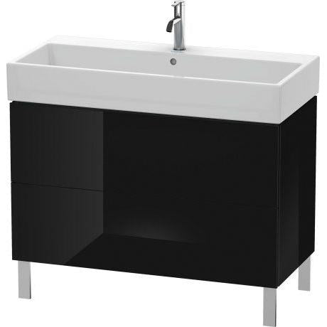 Duravit L-Cube 39" x 23" x 18" Black Two Drawer Floorstanding Vanity Unit (LC677804040)