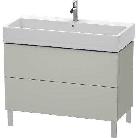 Duravit L-Cube 39" x 23" x 18" Concrete Gray Two Drawer Floorstanding Vanity Unit (LC677800707)