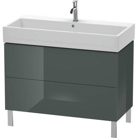 Duravit L-Cube 39" x 23" x 18" Dolomite Gray Two Drawer Floorstanding Vanity Unit (LC677803838)