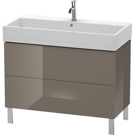 Duravit L-Cube 39" x 23" x 18" Flannel Gray Two Drawer Floorstanding Vanity Unit (LC677808989)