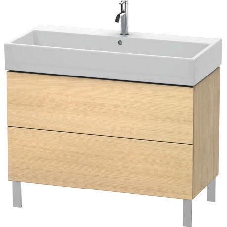 Duravit L-Cube 39" x 23" x 18" Mediterranean Oak Two Drawer Floorstanding Vanity Unit (LC677807171)