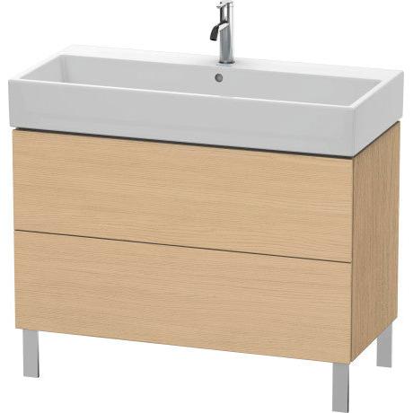 Duravit L-Cube 39" x 23" x 18" Natural Oak Two Drawer Floorstanding Vanity Unit (LC677803030)