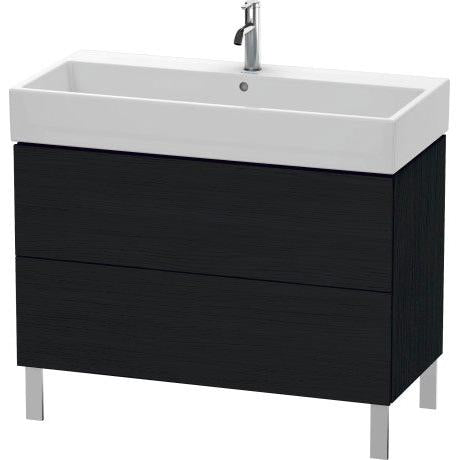Duravit L-Cube 39" x 23" x 18" Oak Black Two Drawer Floorstanding Vanity Unit (LC677801616)