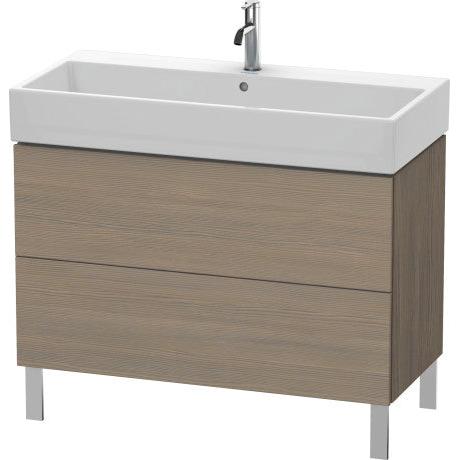 Duravit L-Cube 39" x 23" x 18" Oak Terra Two Drawer Floorstanding Vanity Unit (LC677803535)
