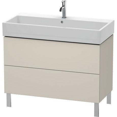 Duravit L-Cube 39" x 23" x 18" Taupe Two Drawer Floorstanding Vanity Unit (LC677809191)