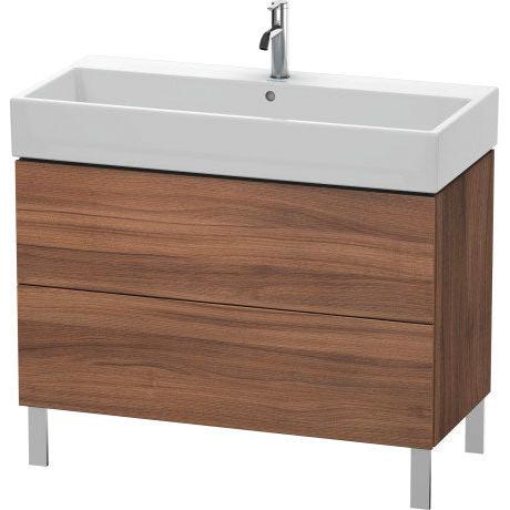 Duravit L-Cube 39" x 23" x 18" Walnut Two Drawer Floorstanding Vanity Unit (LC677807979)
