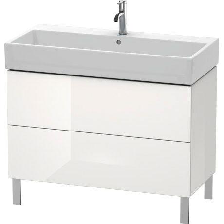 Duravit L-Cube 39" x 23" x 18" White Two Drawer Floorstanding Vanity Unit (LC677808585)