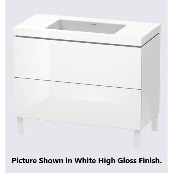 Duravit L-Cube 39" x 27" x 19" Chestnut Dark Two Drawer C-Bonded Floorstanding Vanity Kit (LC6938N5353)
