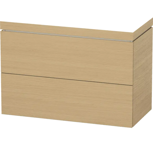 Duravit L-Cube 39" x 27" x 19" Natural Oak Two Drawer C-Bonded Floorstanding Vanity Kit (LC6938N3030)