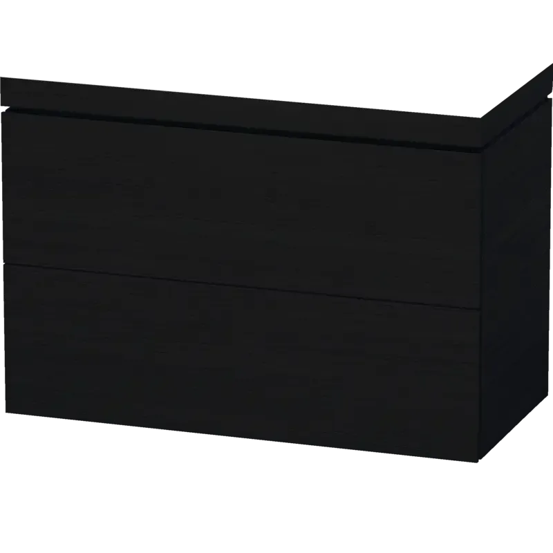 Duravit L-Cube 39" x 27" x 19" Oak Black Two Drawer C-Bonded Floorstanding Vanity Kit (LC6938N1616)