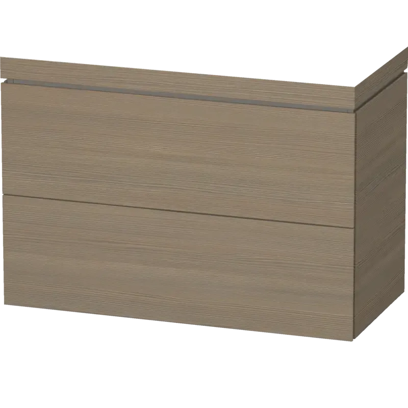 Duravit L-Cube 39" x 27" x 19" Oak Terra Two Drawer C-Bonded Floorstanding Vanity Kit (LC6938N3535)