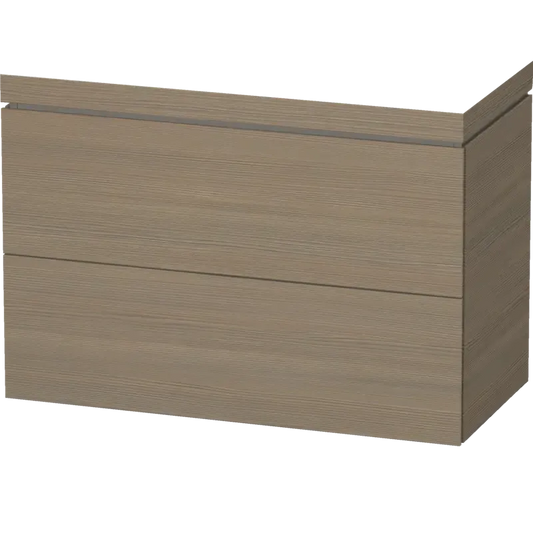 Duravit L-Cube 39" x 27" x 19" Oak Terra Two Drawer C-Bonded Floorstanding Vanity Kit (LC6938N3535)